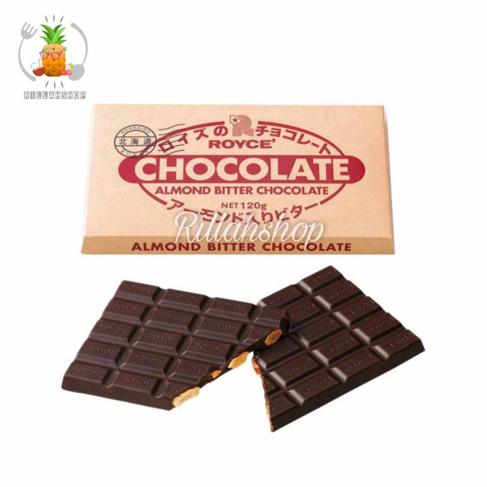 

Royce Chocolate Bar Almond Bitter | Cokelat Royce (120g)