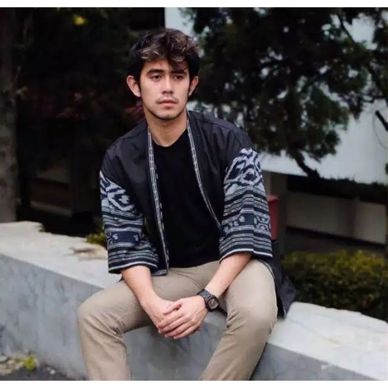 outer kimono tenun | outer tenun pria | outer pria terkini