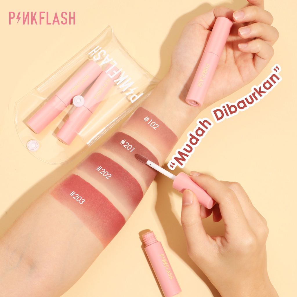 ❤ MEMEY ❤ PINKFLASH Lip &amp; Cheek Duo Matte Tint | Pink Flash (✔BPOM) PF-M01