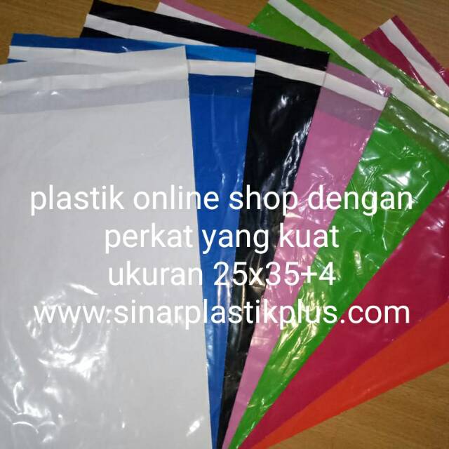 

Plastik online + lem uk 25x35+4: 100lbr/ plastik online murah