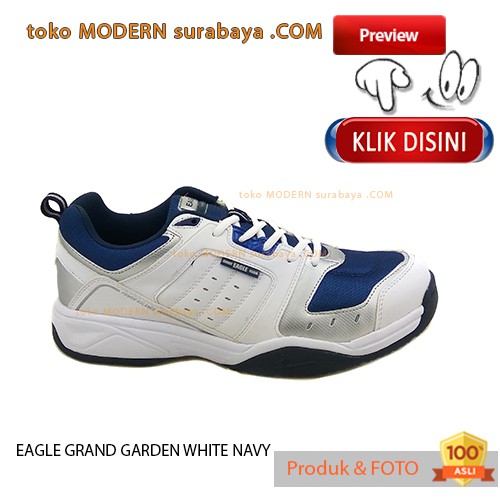 EAGLE GRAND GARDEN WHITE NAVY Sepatu Olahraga Pria Wanita Sepatu Tennis Kets