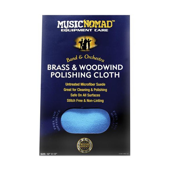 MUSIC NOMAD Brass &amp; Woodwind Untreated Microfiber Polishing Cloth MN730