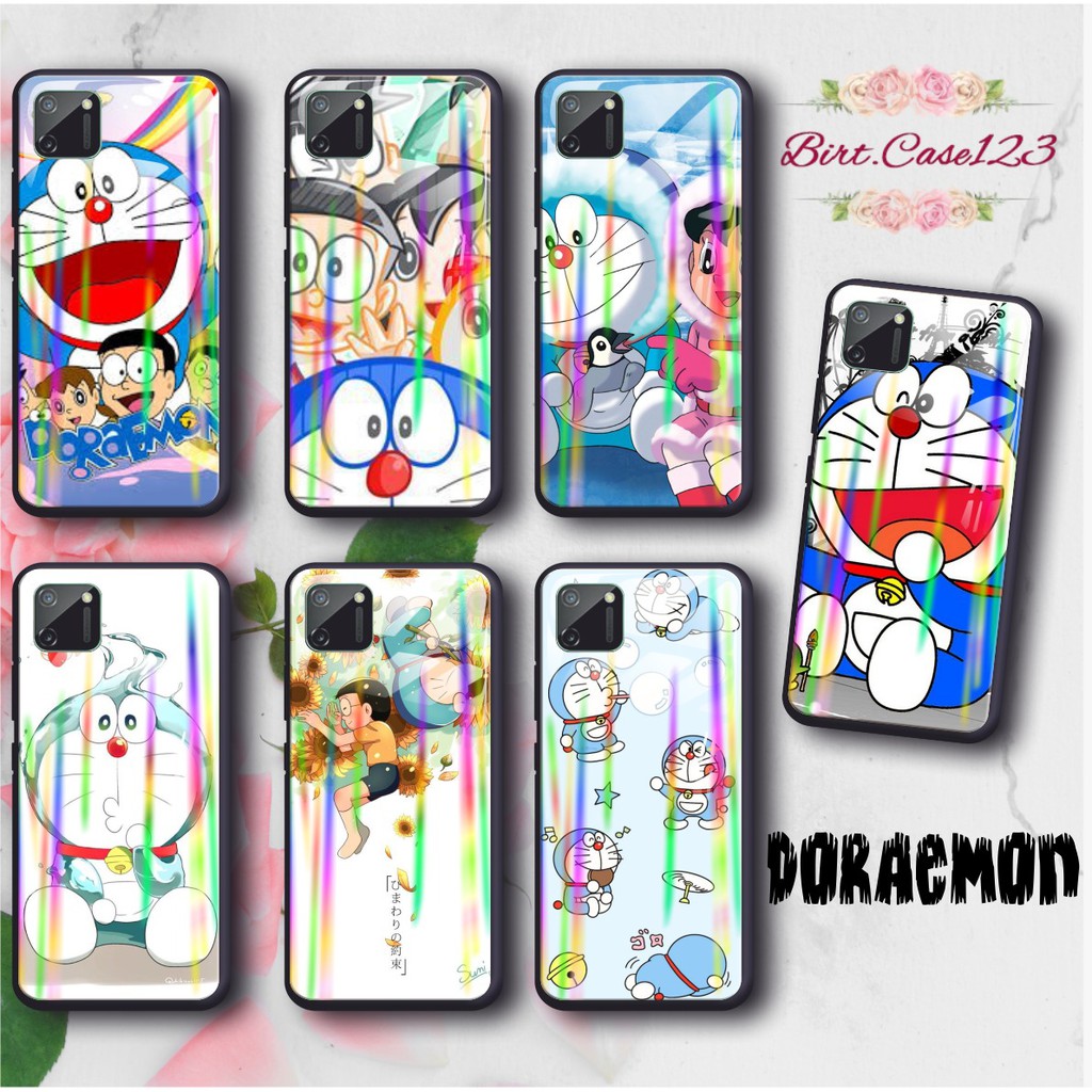 back case glass aurora DORAEMON Realme C1 C2 C3 U1 2 2 Pro 3 Pro 5 5i 5s Pro 6 Pro X Xt C11 BC1685