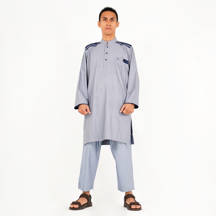 BAJU KOKO DEWASA Motif Bordir Lengan Panjang M L XL Putih BAJU KOKO DEWASA Motif Bordir Lengan Panjang M L XL Putih