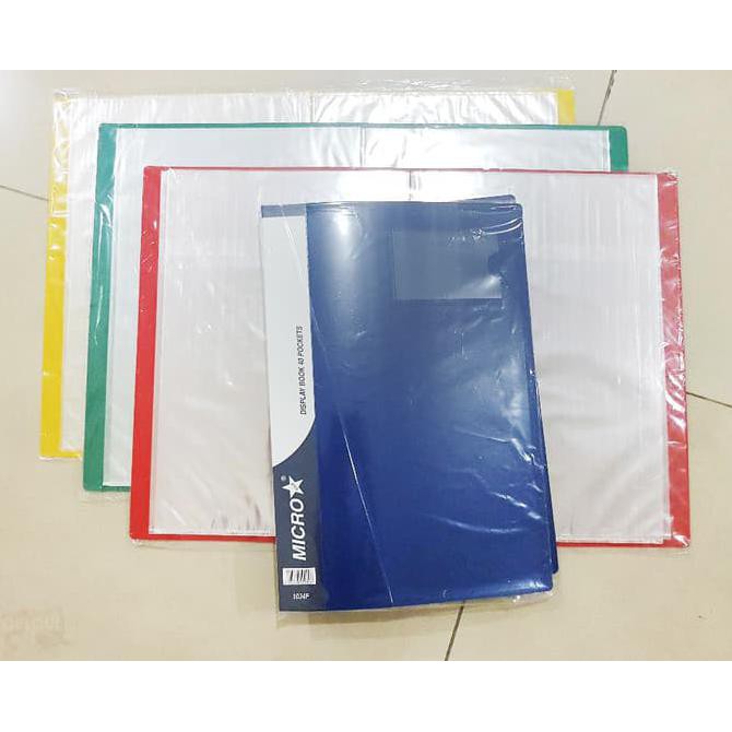 

Clear Holder 40 lembar Folio / F4 Map Document Display Book 40 Pockets - Merah PREMIUM