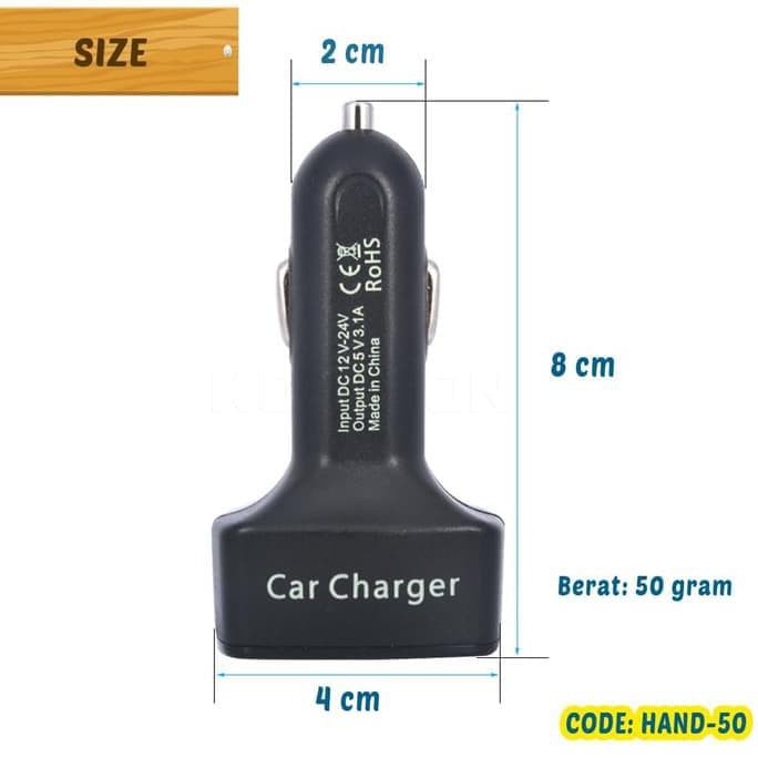 Car Charger 4In1 Screen Led Voltmeter