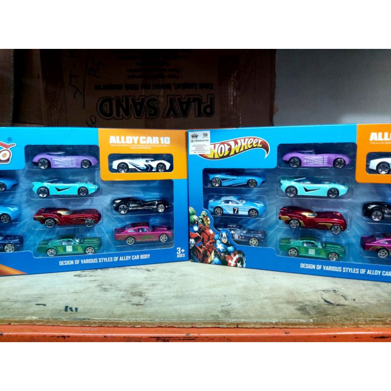 Murah! Hot Wheel Racing Metal Car Models 1 Box Isi 10 Mobil