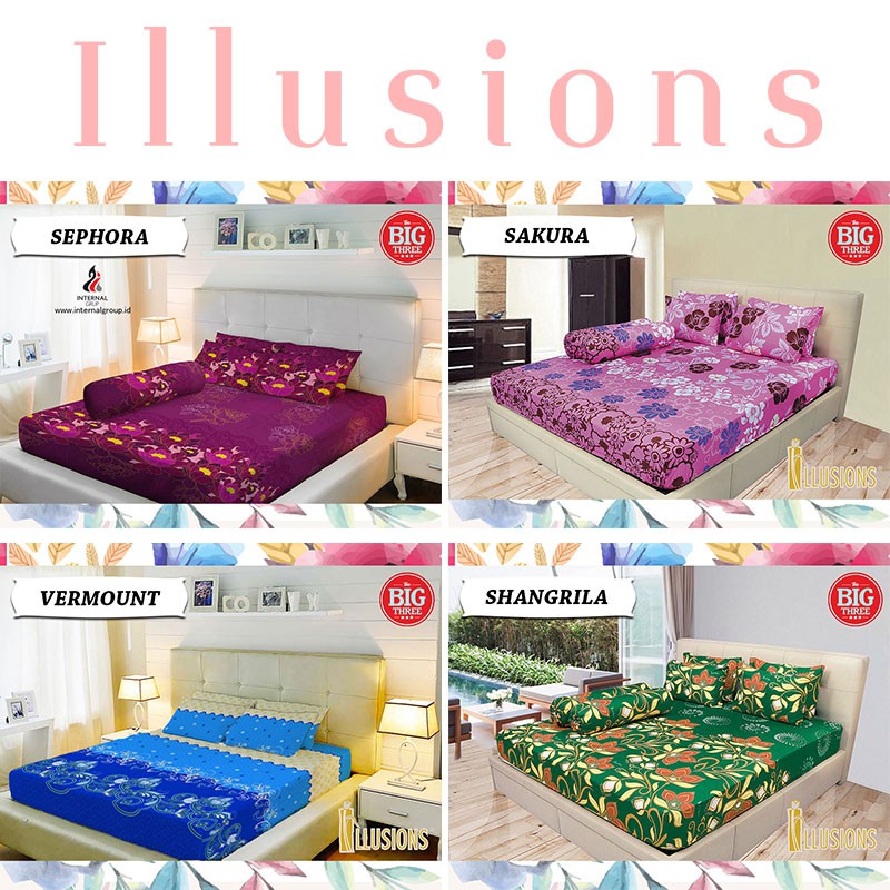 Sprei ILLUSION 120x200 Anabella Galant Hilton Jenny Moza Vermont - Single 120 SP ladyrose group