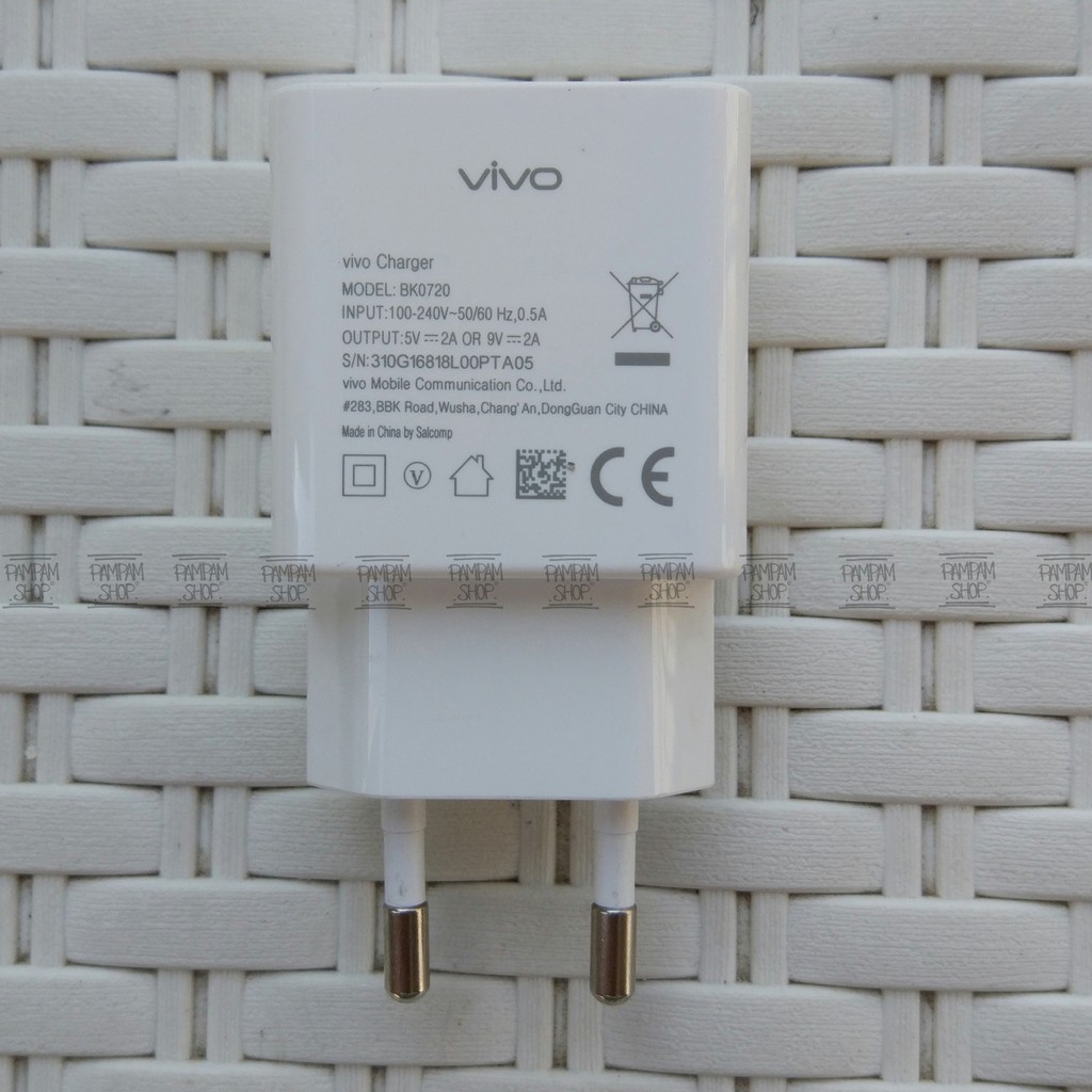 Charger Vivo Fast Charging Colokan Indonesia BK0720 2A Micro USB Original Casan V5 V5S V7 Y65