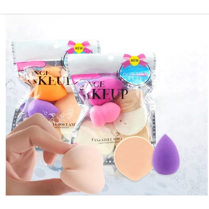 Beauty Blender H88 Sponge Bedak Isi 6 Pcs Powder Puff Foundation Makeup Puff Wajah Kemasan Plastik Import