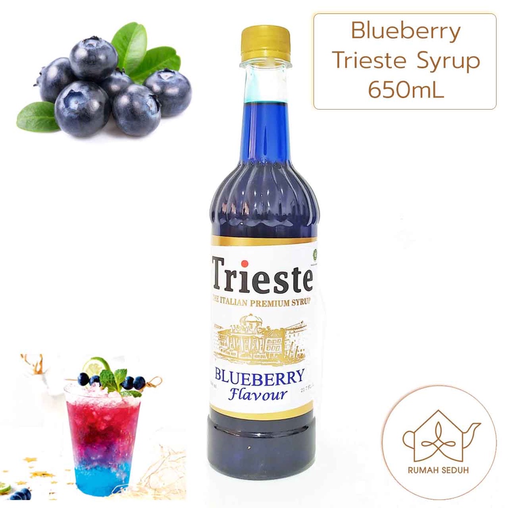 

650mL Blueberry Syrup Trieste - Sirop Rasa Blueberi - Blu Beri Sirup