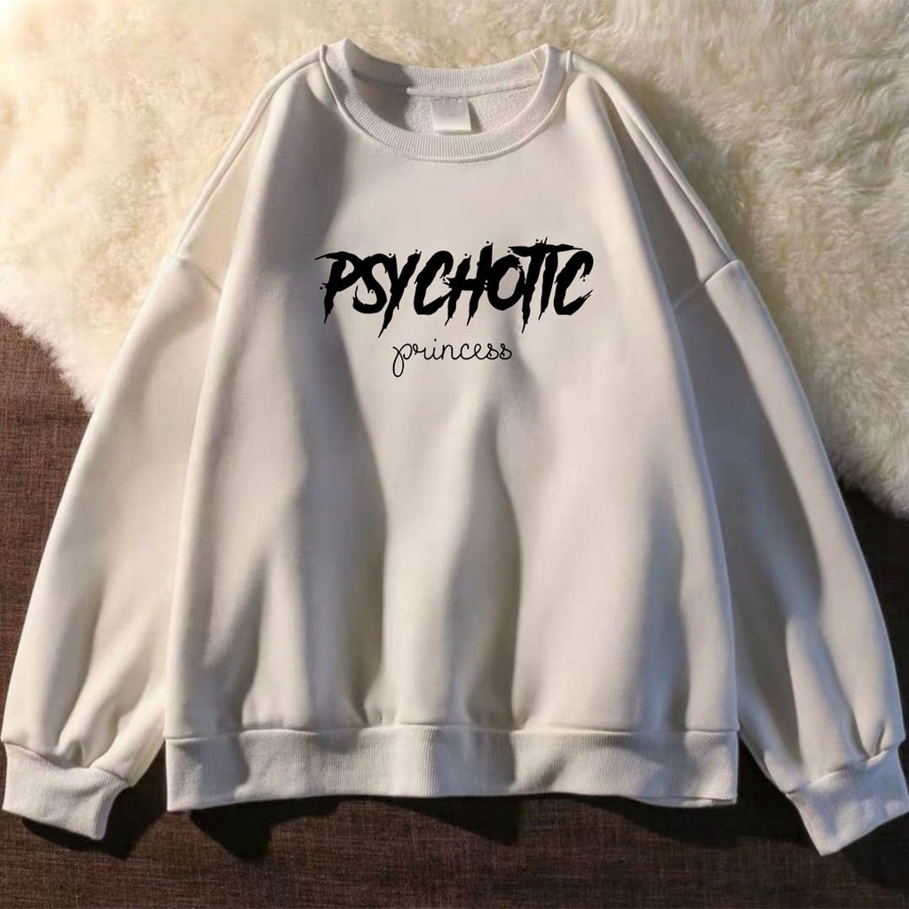 PSYCHOTIC PRINCESS SIZE M - XXL SWEATER WANITA / SWEATER WANITA TEBAL