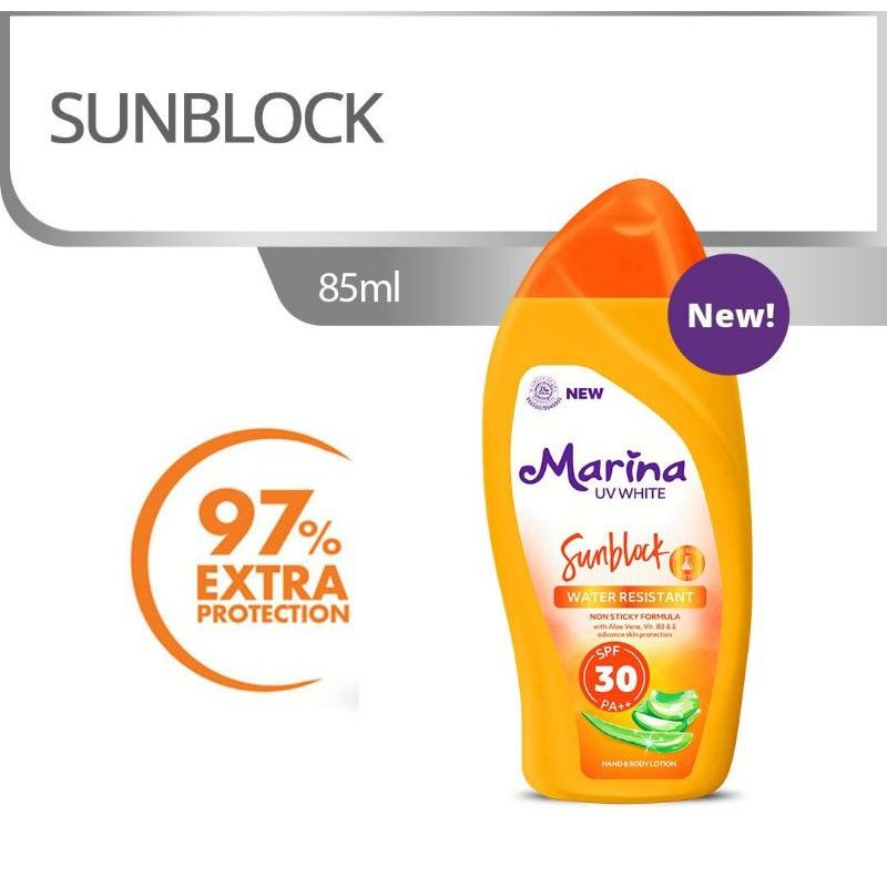 Jual Marina Hbl Uv White Sunblock Dengan Kandungan Spf Pa Shopee Indonesia