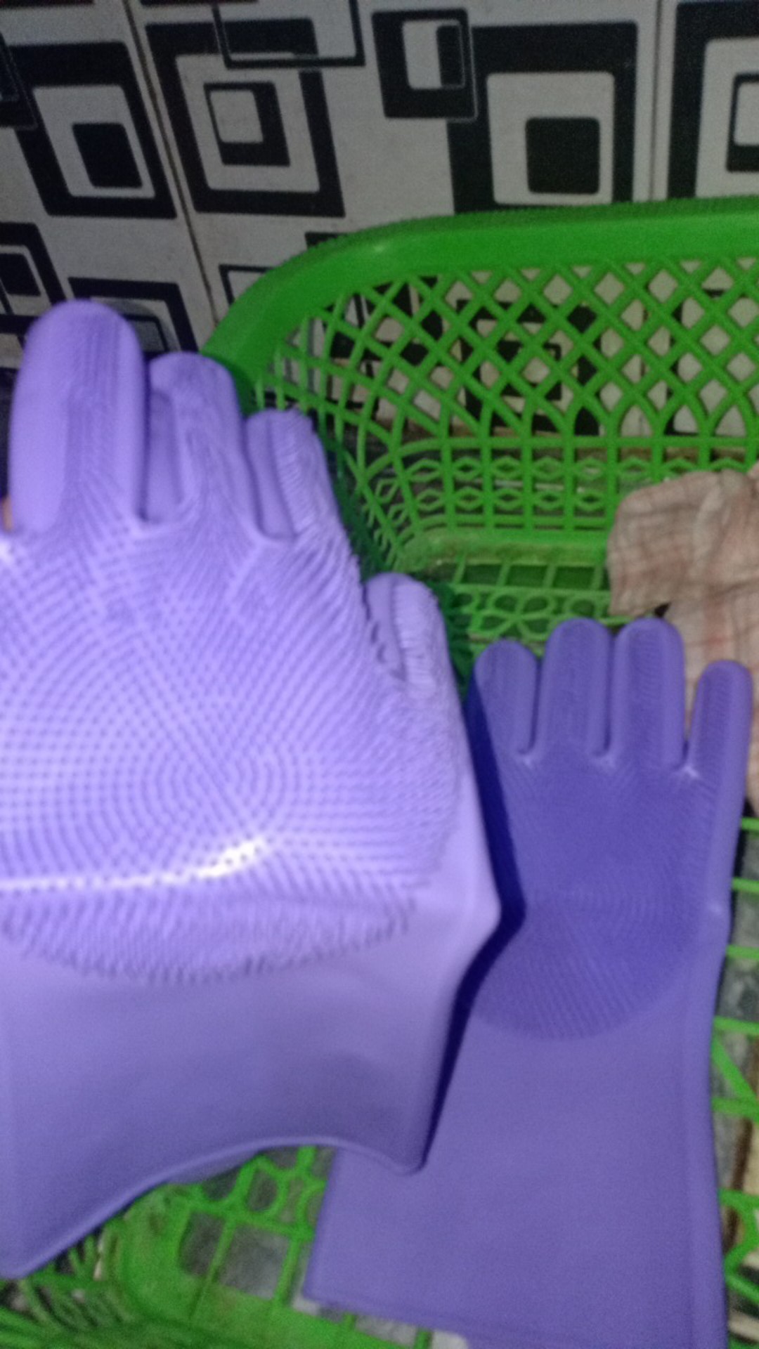 (sepasang) Sarung Tangan Cuci Piring Magic Silicone Cleaning Gloves Anti Panas