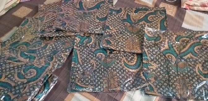New Atasan Batik Pria Lengan Panjang Kenongo Hem Padi Pekalongan M L Xl Xxl