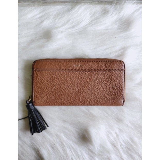 Dompet Fossil Tara Clutch Medium Brown
