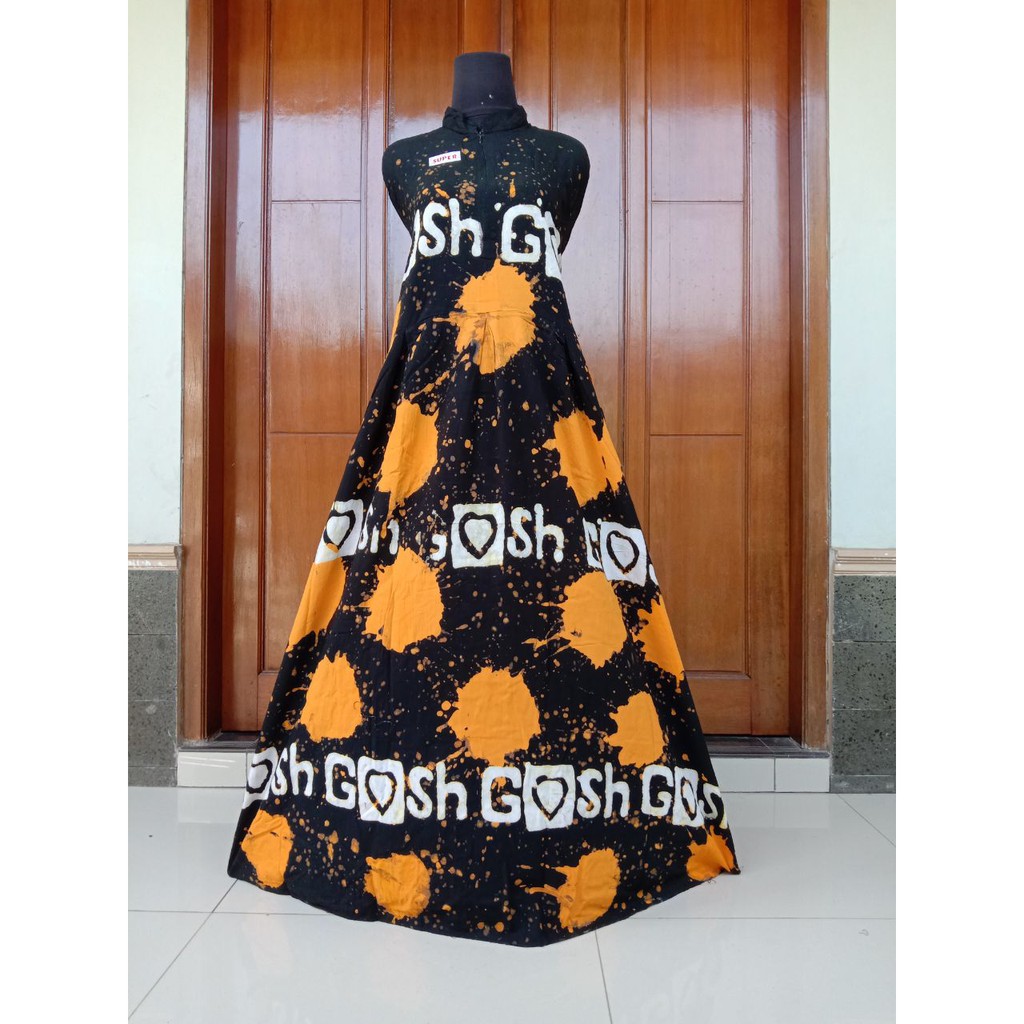 Gamis Rayon Ori Bahan Tebal Premium Rayon Abstrak Pekalongan TERLARIS