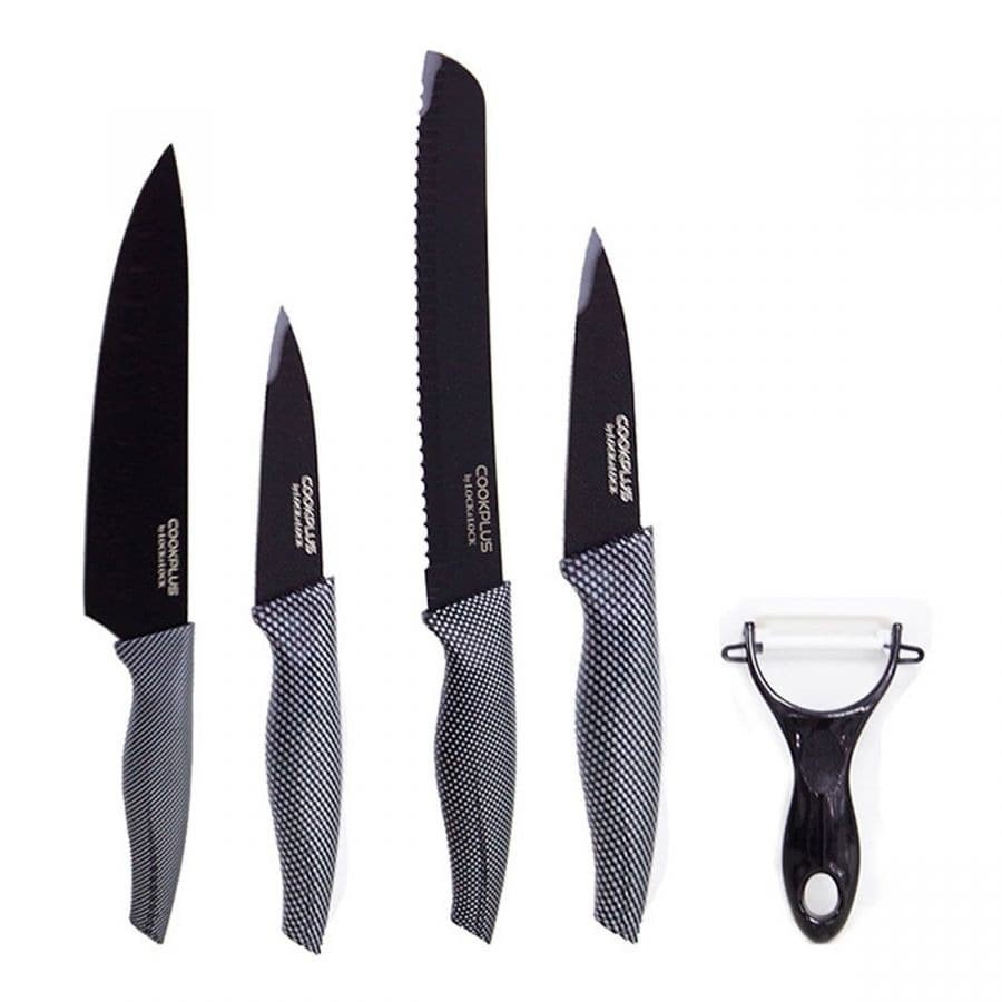 Pisau Set Cookplus 5PCS - Black (CKK101S5BLK)