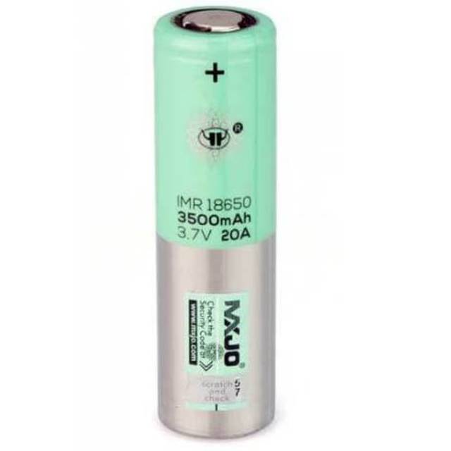 Baterai MxJo Hijau 18650 - Batre Mxjo HIJAU 3500mah KUTUB 3 KAKI