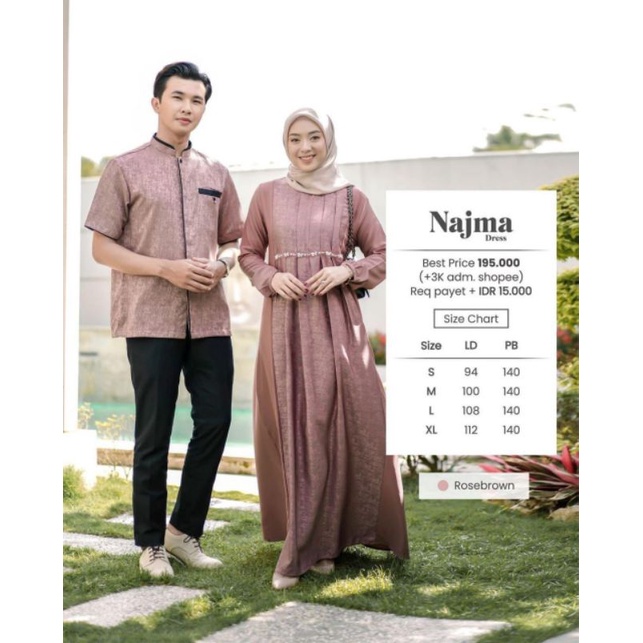 Couple gamis syar'i wanita pria