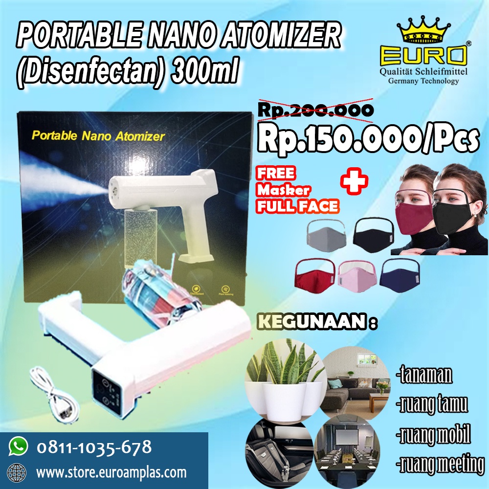 alat mesin spray disinfectant portable Atomizer 300 ml