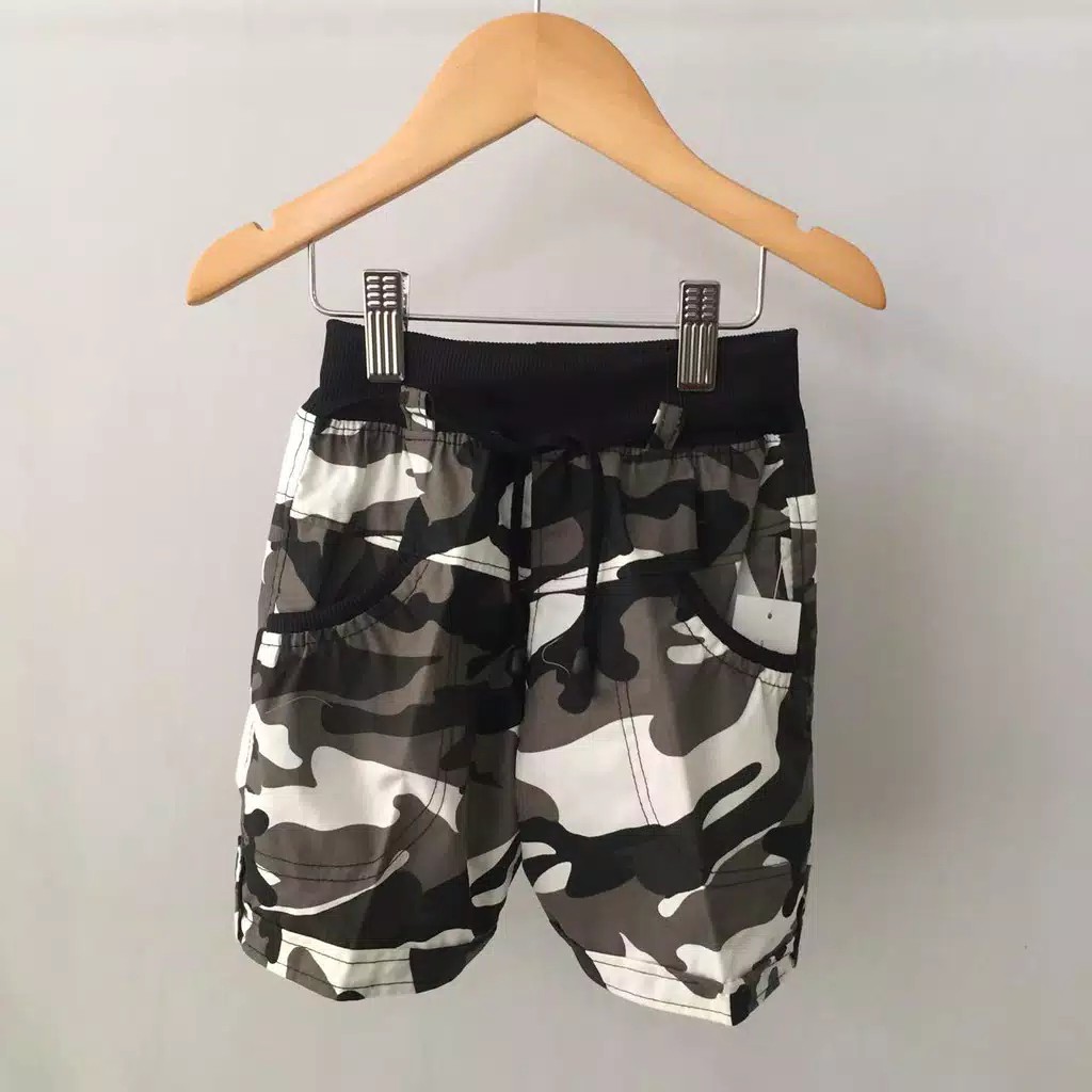 CELANA PENDEK ANAK MURAH WARNA LORENG PUTIH