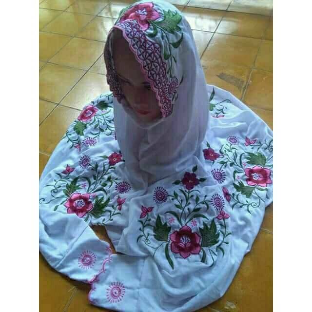 Grosir Mukena Terusan Katun Polino mukena bordir dewasa semi jumbo wanita murah bukan katun jepang