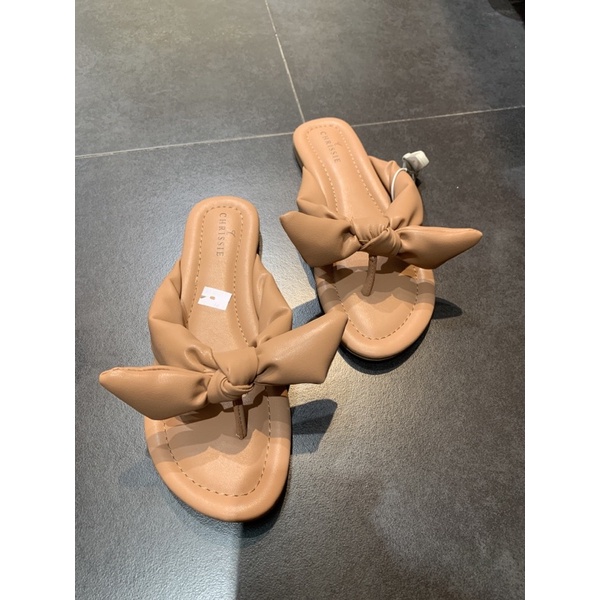 Chrissie Demi knot brown payless sandal wanita