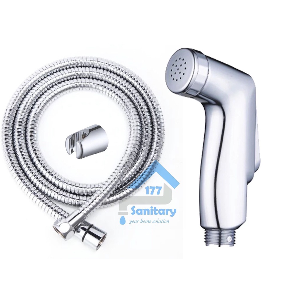 Jet Shower Bidet Chrome model sanei JS18ST-semprotan air wc shower cebok toilet kloset closet washer crom murah /S28