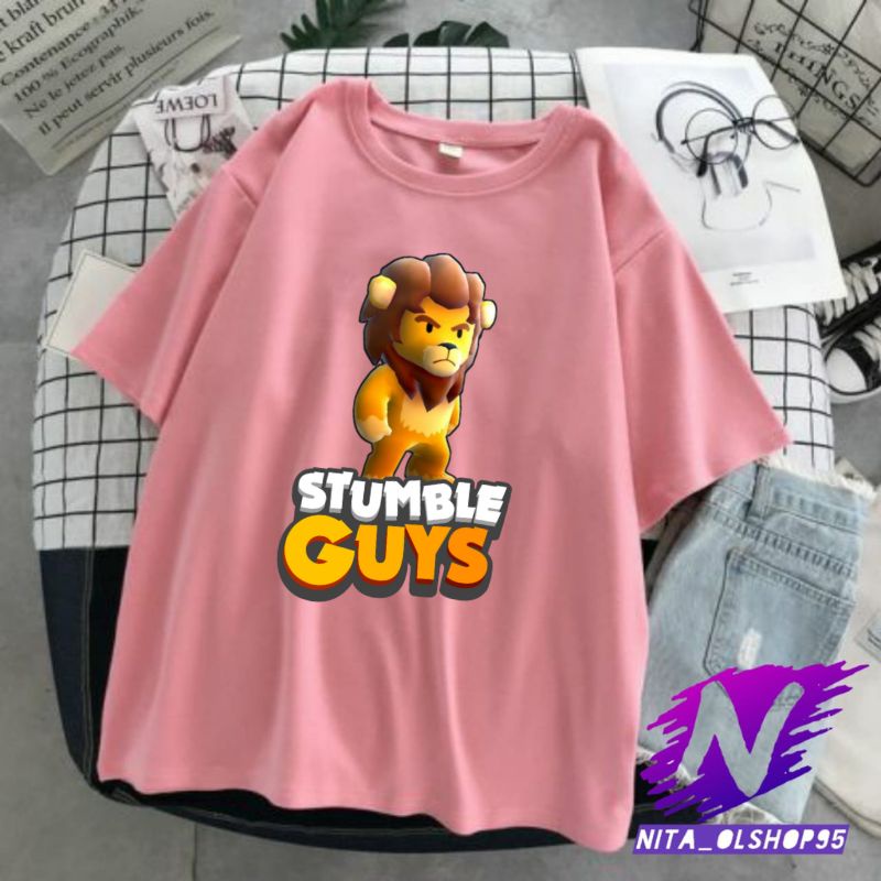 kaos anak stumble guys lion karakter harimau baju anak stumble guys karakter