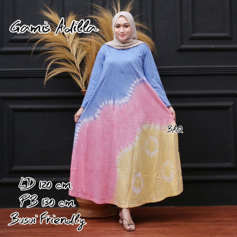 Daster Kaos Jumbo Soft Lengan Panjang Resleting Busui Bumil Friendly Kekinian Batik Termurah