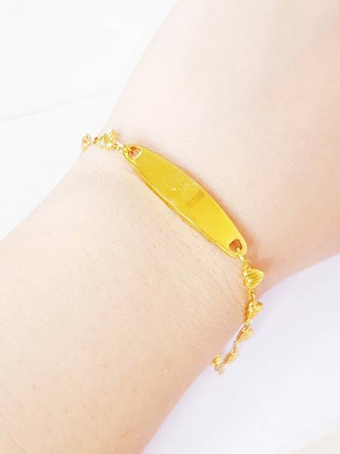 Gelang Anak &amp; Dewasa Titanium Rantai Gold Antikarat