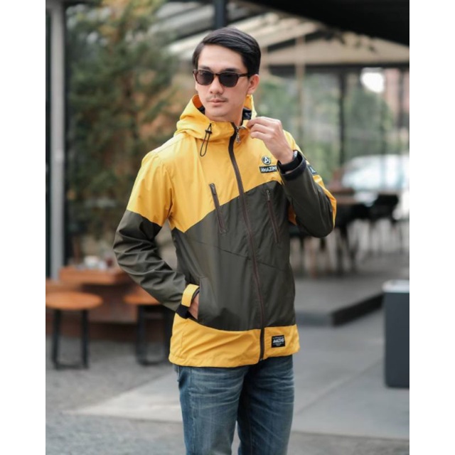 JAKET PARASUT HOODIE OUTDOOR WATERPROOF / JAKET MOTOR / JAKET TOURING / JAKET ADVENTURE - G4