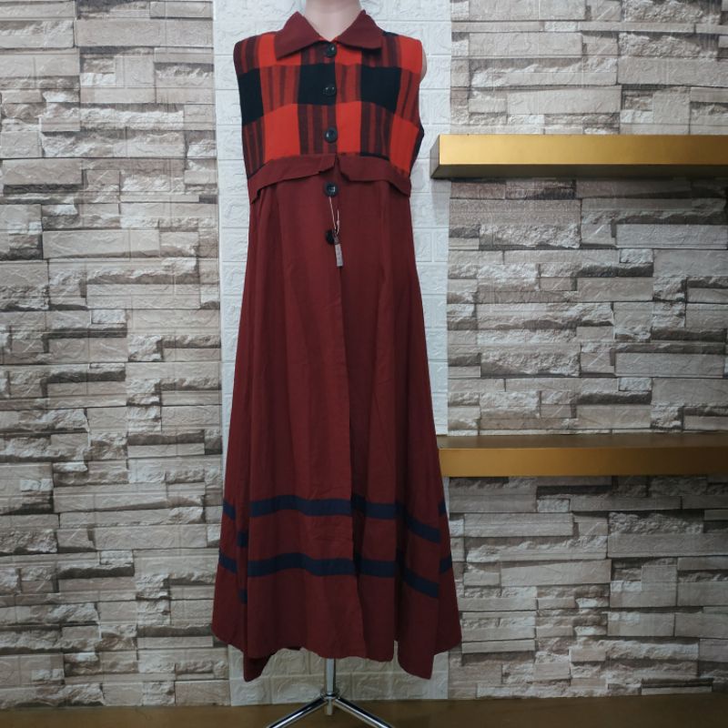 Baju Tunik tanpa lengan/Baju Tunik motif kotak/Baju Tunik polos