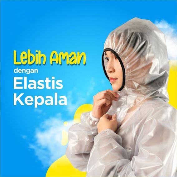 Jas Hujan Wanita Setelan Mantel Pria Tas Backpack / Raincoat Adventure Plevia 7001