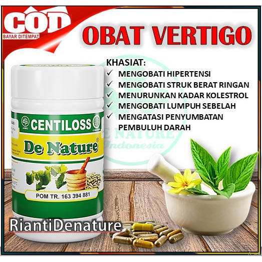 

CENTILOSS - READY OBAT VERTIGO PASCA GEJALA STROKE RINGAN BERAT HERBAL AMPUH ASLI PT DE NATURE INDONESIA