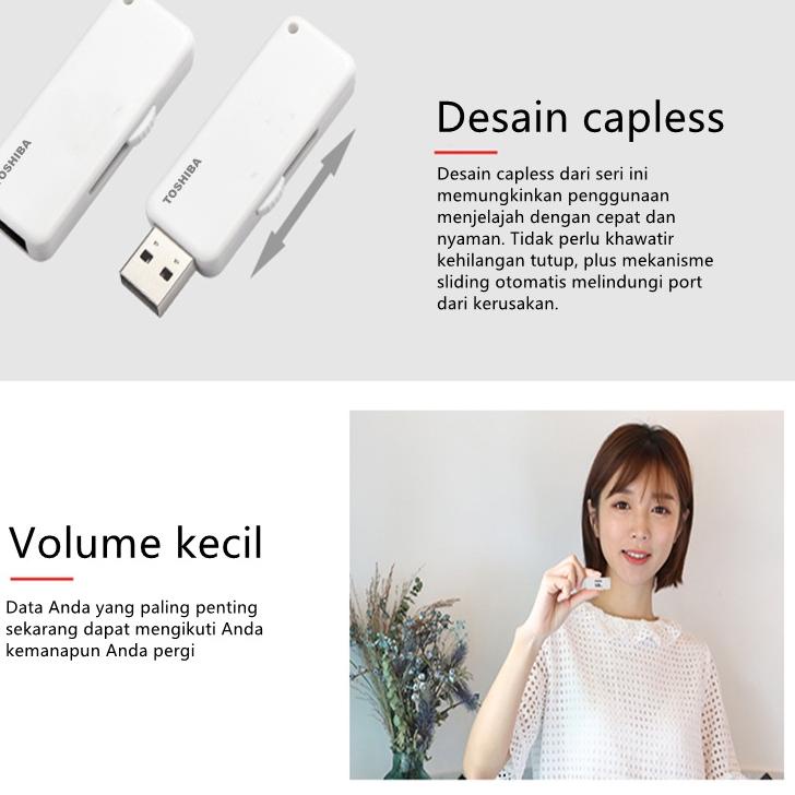 ❉ Toshiba Yamabiko Flashdisk U203 32/64/ 128 GB Original Garansi Resmi Flashdisk KIOXIA TransMemory 