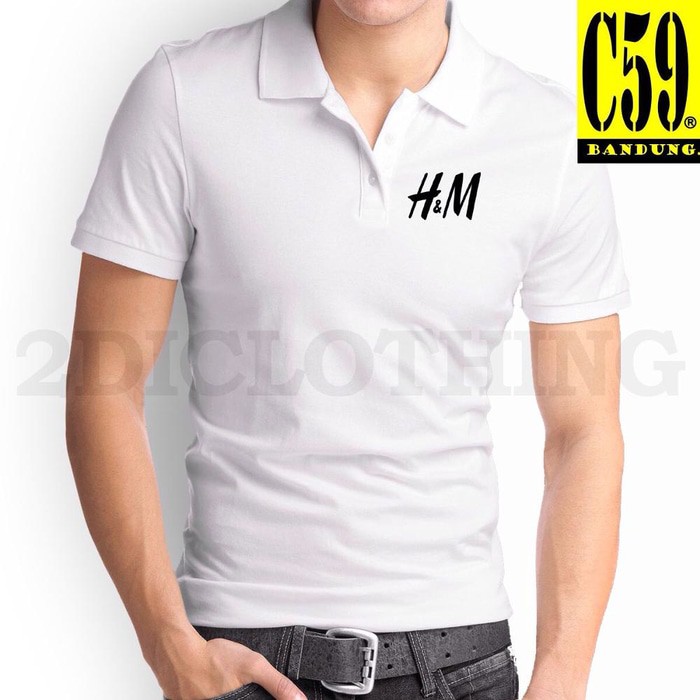 (BEST DEAL)   Kaos Kerah Pria - Baju Polo Kerah - Kaos Distro Kerah Polo H&M -SM CLOTHES