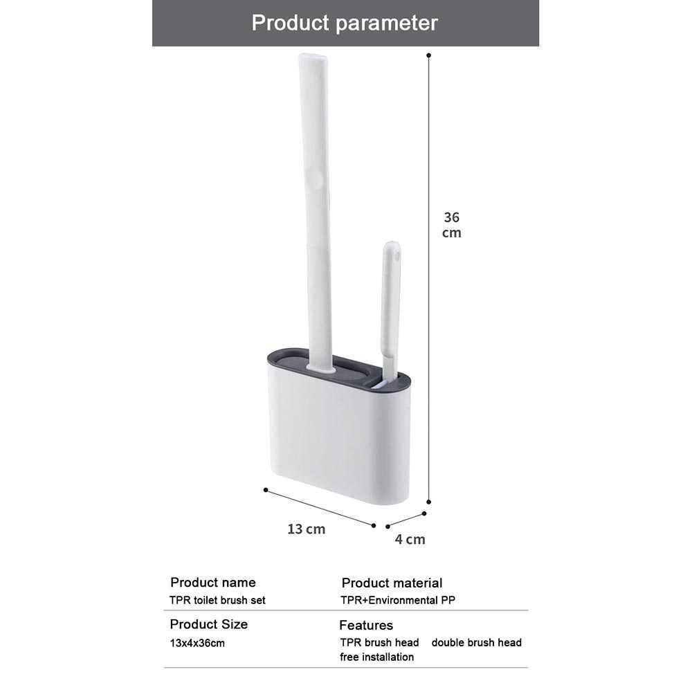 TD-DDG BOUSSAC Sikat Toilet Kamar Mandi TPR Silicone Bathroom Brush - HS-338