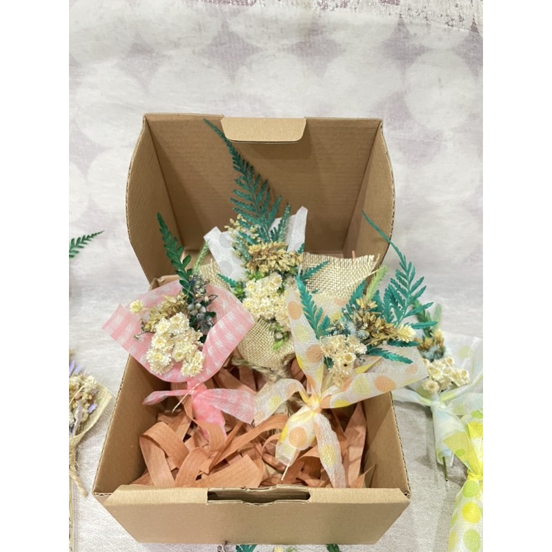 Mini Bucket dried Flower Rustic
