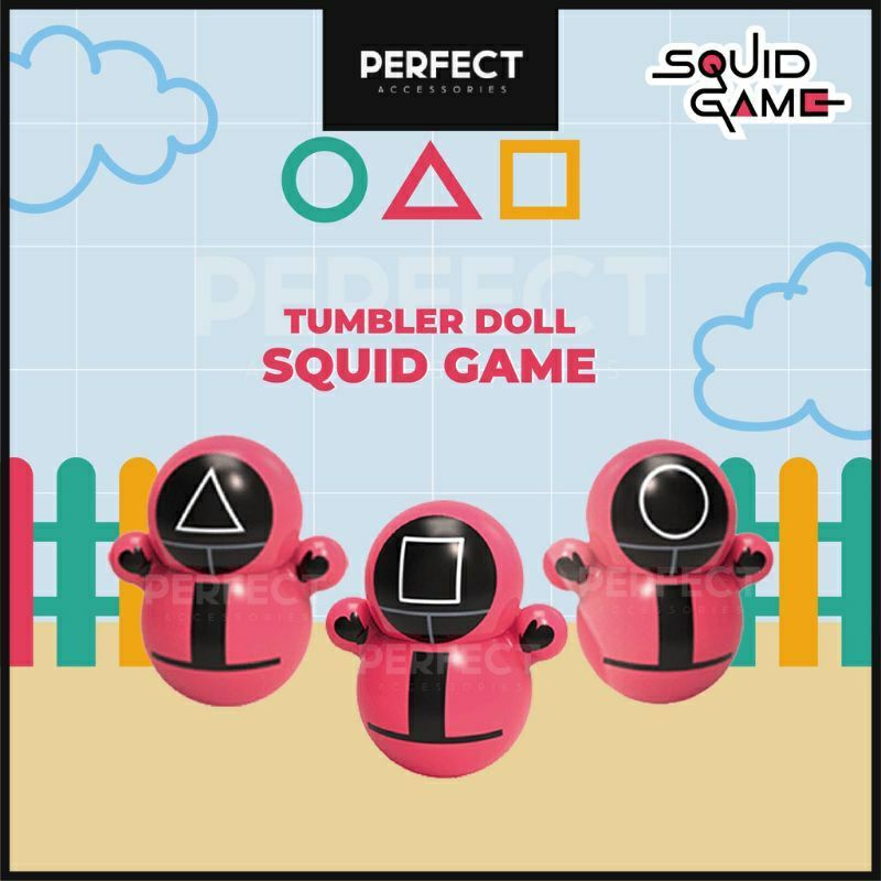 Boneka Tumbler doll squid game/boneka karakter squid game goyang lucu