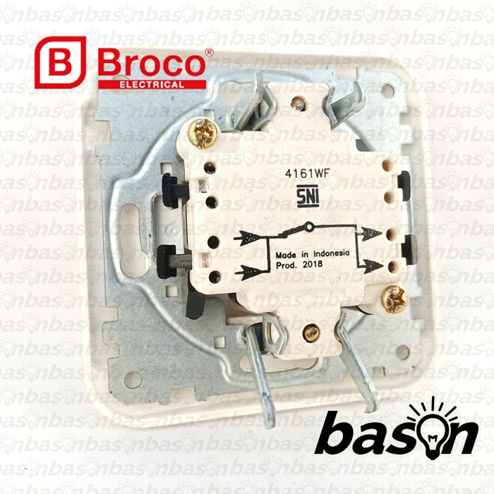 BROCO Galleo White / Putih G161 | Saklar 1 Gang 1 Way Switch