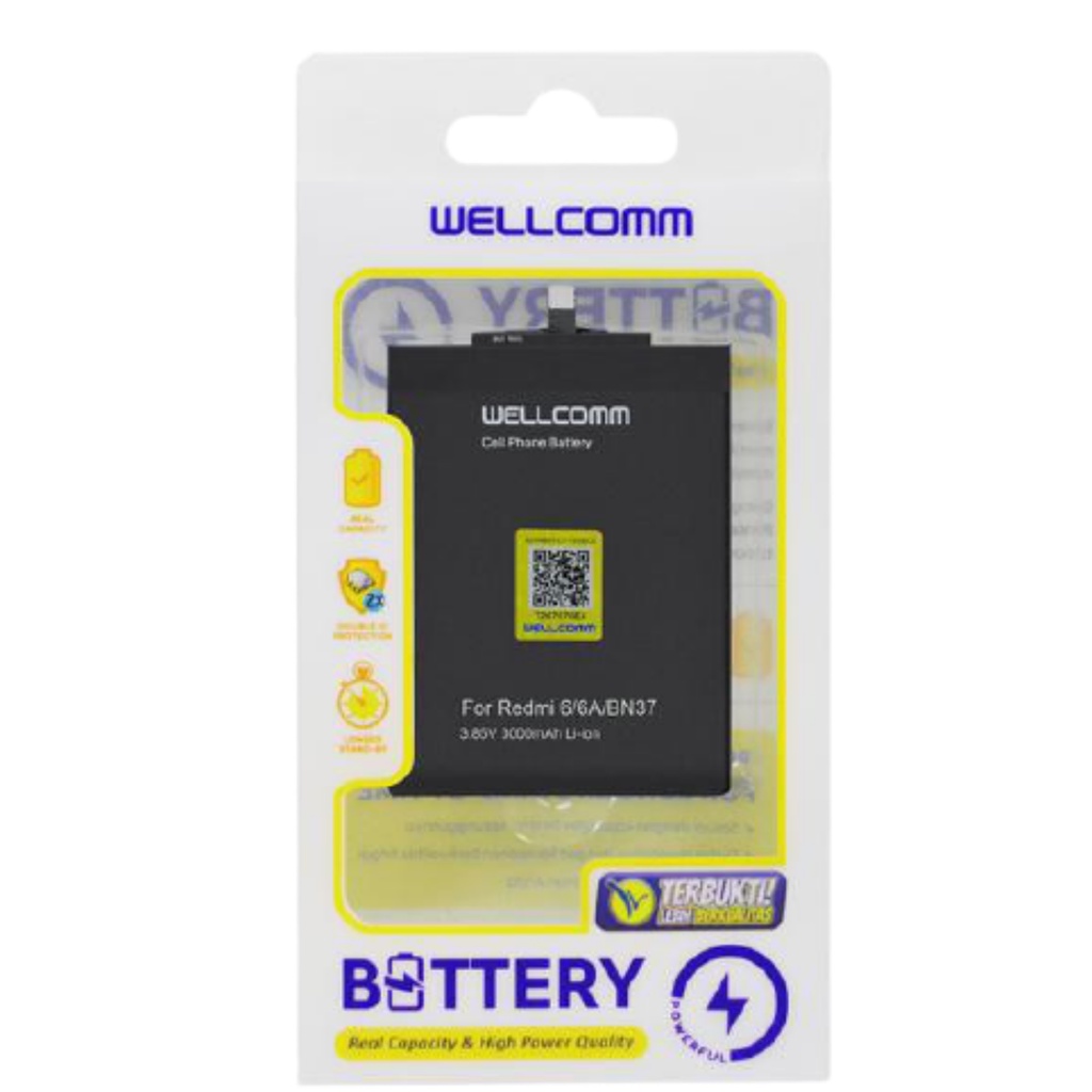 Batre welcome Baterai Xiaomi Redmi 6 Redmi 6A Redmi 6 Pro BN37 Original wellcomm