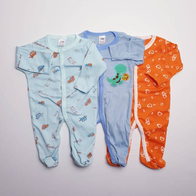 Sleepsuit 3in1 Isi 3psc atau SATUAN Ukuran 3M / 6M / 9M / 12M