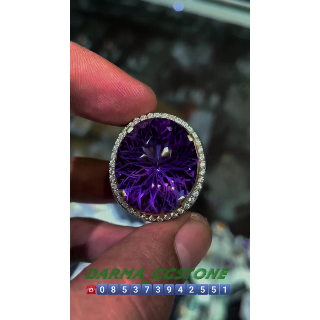 CUTTING CUSTUM NATURAL BUNGUR TANJUNG BINTANG AMETHYST KD2127