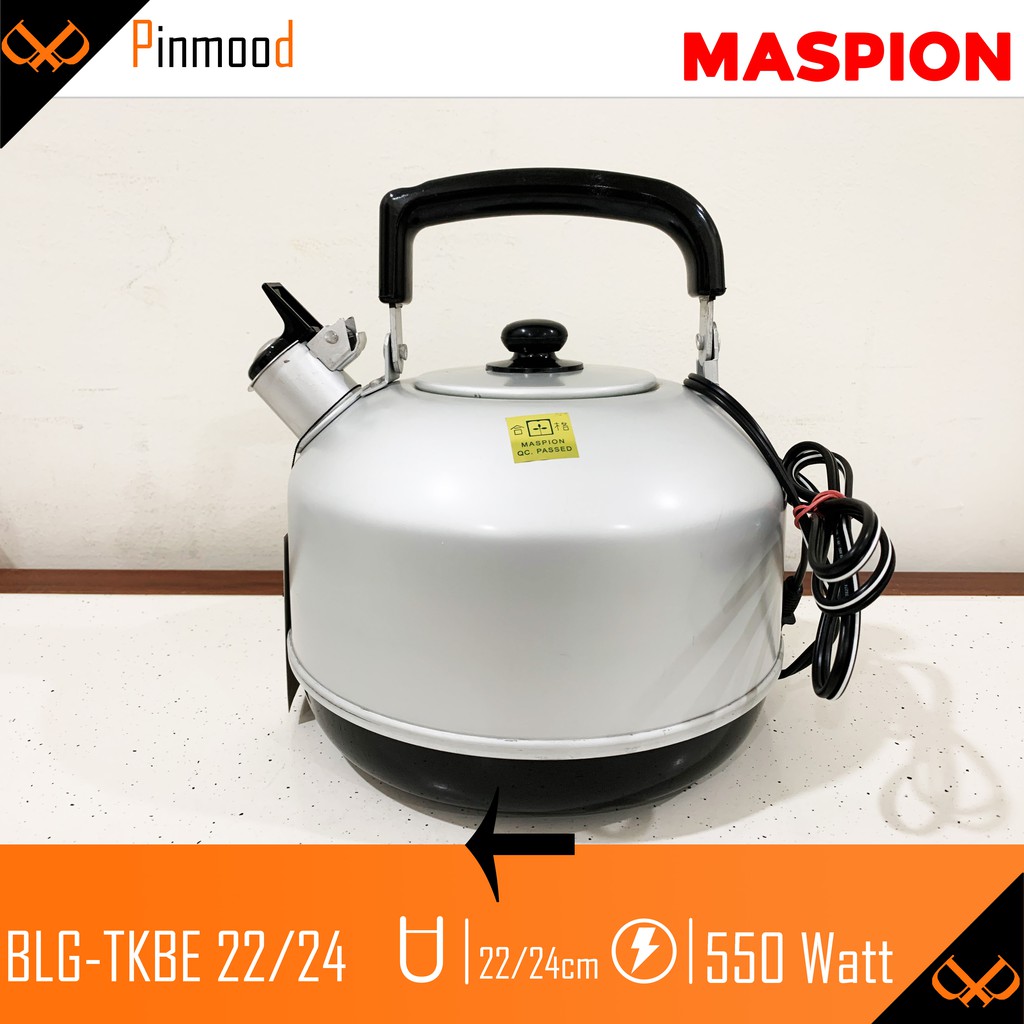 TEKO LISTRIK CERET PEMANAS AIR / KETTLE LISTRIK MASPION  22cm/24cm BUNYI SIUL