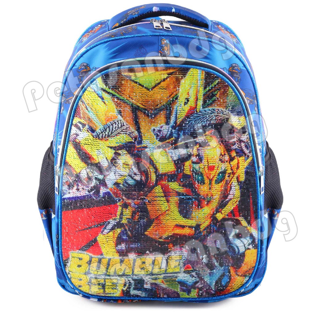 Tas Ransel USAP Anak Laki - Laki AVENGERS &amp; TRANSFORMERS - Tas Ransel Model Usap / Swipe + Botol