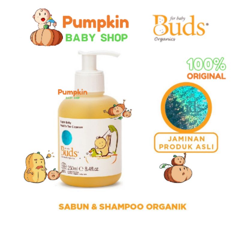 Buds Cherished Organics Happy Baby Head To Toe Cleanser 250ml