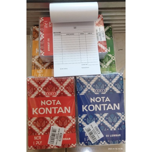 

Nota Kontan Kiky NCR 1 Ply kecil (104x154mm)