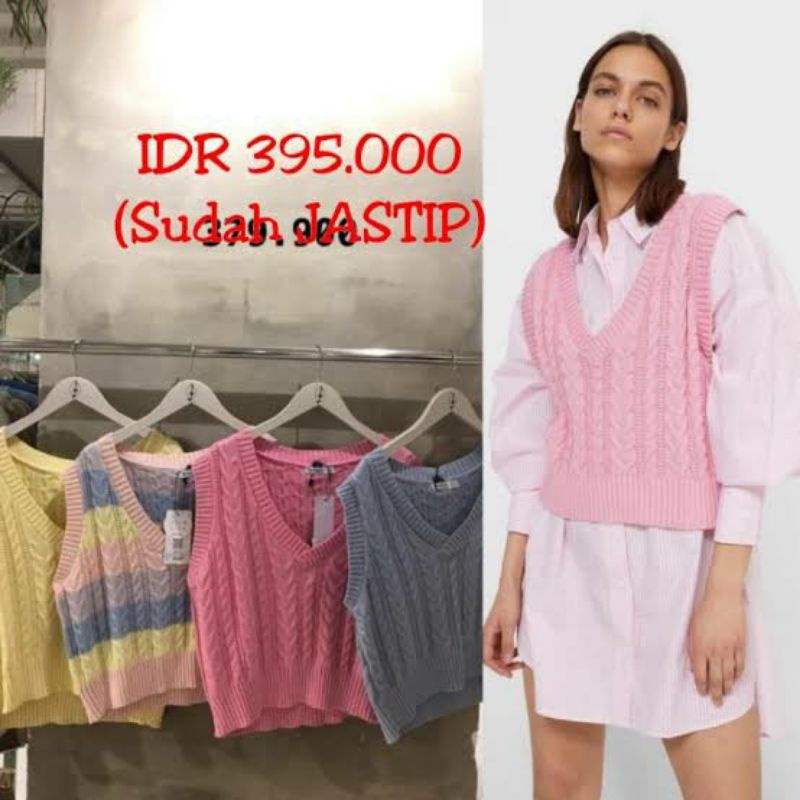 Vest rajut stradivarius / rompi rajut wanita